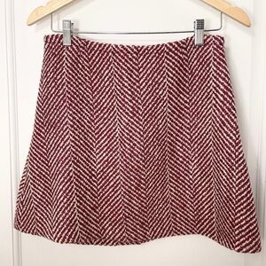 Women's Red Chevron Knit Skirt